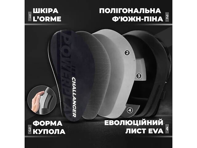 Лапи боксерські PowerPlay 3041 Challanger Чорно-Біліі PU [пара] - Фото 3