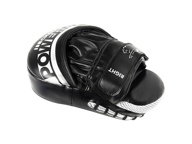 Лапи боксерські PowerPlay 3041 Challanger Чорно-Біліі PU [пара] - Фото 8