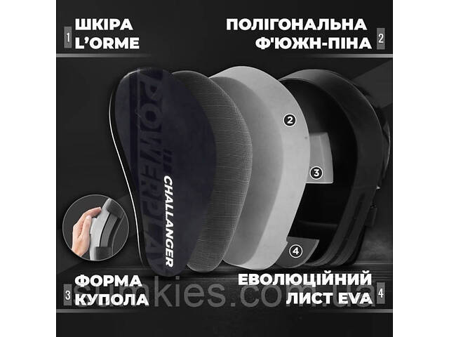 Лапи боксерські PowerPlay 3041 Challanger Чорно-Біліі PU [пара] - Фото 3