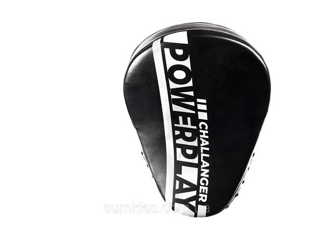 Лапи боксерські PowerPlay 3041 Challanger Чорно-Біліі PU [пара] - Фото 5