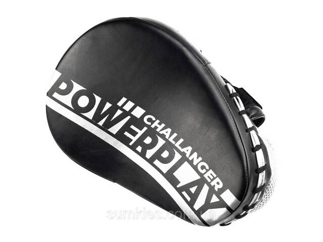 Лапи боксерські PowerPlay 3041 Challanger Чорно-Біліі PU [пара] - Фото 7