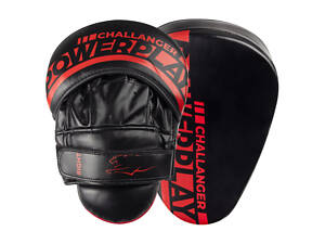 Лапи боксерські PowerPlay 3041 Чорно-Червоні PU [пара]