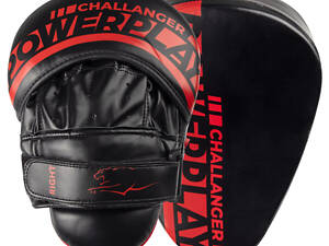 Лапи боксерські PowerPlay 3041 Чорно-Червоні PU [пара]