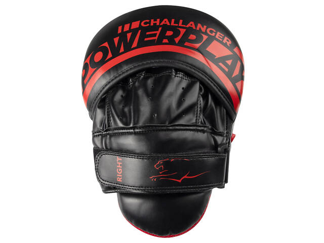 Лапи боксерські PowerPlay 3041 Чорно-Червоні PU [пара] - Фото 3