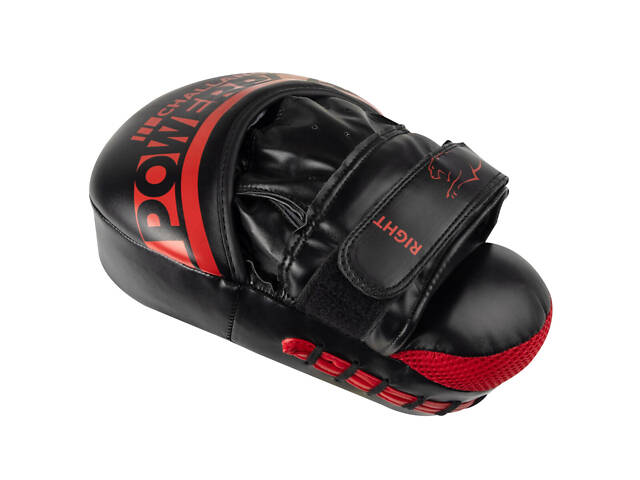Лапи боксерські PowerPlay 3041 Чорно-Червоні PU [пара] - Фото 5
