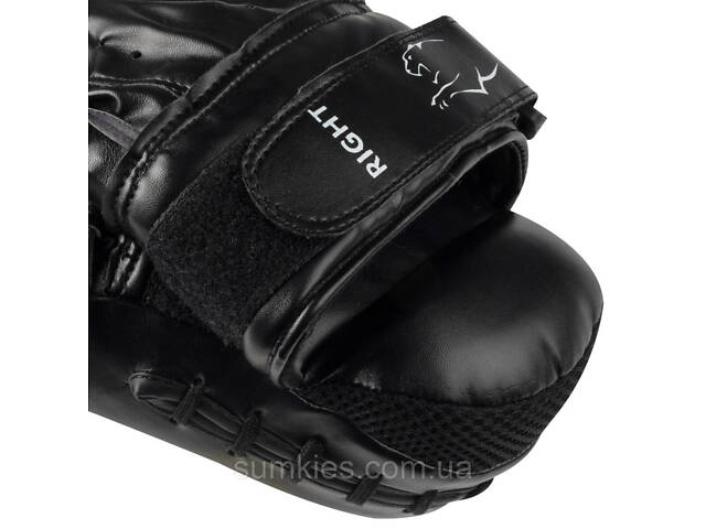 Лапи боксерські PowerPlay 3041 Чорні PU [пара] - Фото 6