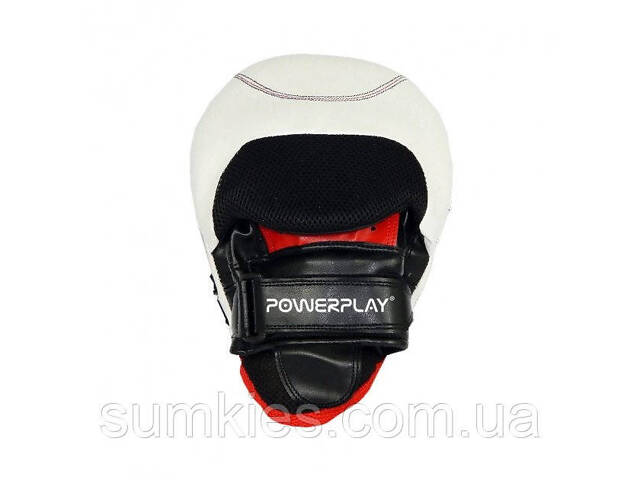 Лапы боксерские PowerPlay 3042 черно-белые PU [пара] - Фото 3