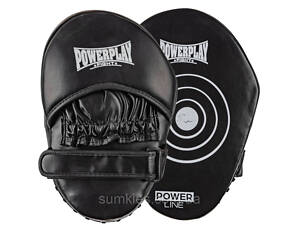 Лапи боксерські PowerPlay 3051 Чорні PU [пара]