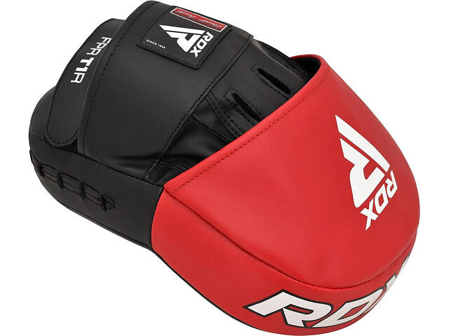 Лапи боксерські RDX T1 Curved Red/Black - Фото 4