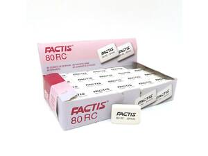 Ластик (ластик) для истирания прямоугольная белая 2,8*1,9* 0,7см TM FACTIS CNF80RC