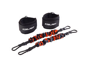 Латеральний амортизатор для ніг Zelart FI-7837-35 2шт навантаження 35LB помаранчевий