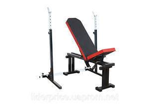Скамейка для жима 090 + Стойки для приседаний UM0110Red, оригинал!!
