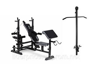 Скамейка тренировочная Trex Sport TX-075 + скамья Скотта + верхняя тяга