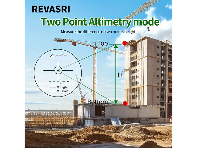Лазерный дальномер профессиональный до 1000 метров Revasri NK-1000 с измерением угла - Фото 6