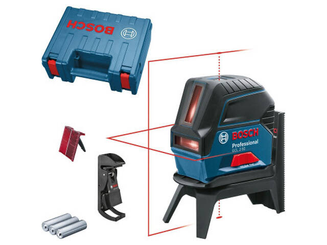 Лазерний нівелір Bosch Professional GCL2-50+RM1+BM3 до 20м, ±0.3мм/м, 4AAx1.5В, IP54, чохол, мішень, кейс (0.601.066.F02) - Фото 1