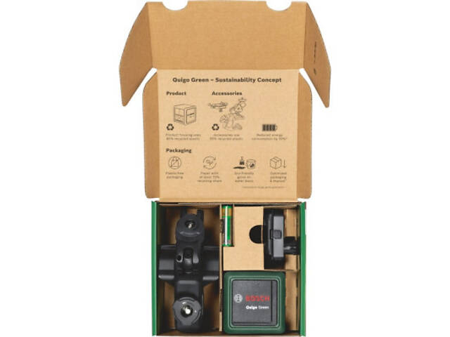 Лазерний нівелір Bosch Quigo Green, точність ±0.8 мм/м, 12 м, зелений, 0.27 кг (0.603.663.C02) - Фото 8