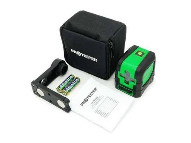 Лазерний нівелір Protester 2 лінії, 1H/1V зелений промінь (LL102G) - Фото 3