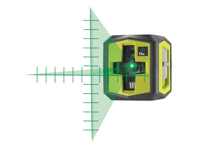 Лазерний нівелір Ryobi RBCLLG2 до 15м±0.5мм, перехресний зелений, 2хАА 0.4кг (5133005497) - Фото 1