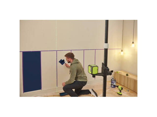 Лазерний нівелір Ryobi RBCLLG2 до 15м±0.5мм, перехресний зелений, 2хАА 0.4кг (5133005497) - Фото 2