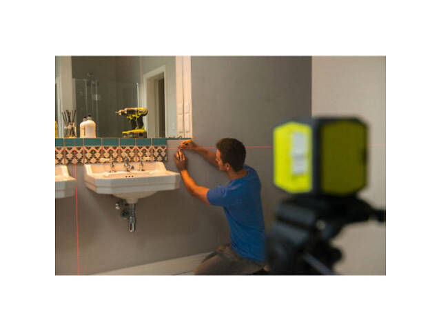 Лазерний нівелір Ryobi RBCLLR1 до 10м, перехресний, червоний промінь (5133004863) - Фото 7