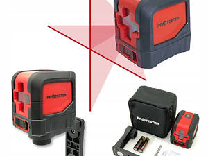 Лазерний рівень, 2 лінії, 1H/1V (червоний промінь) PROTESTER LL102R