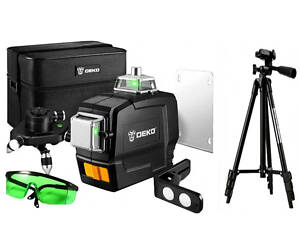 Лазерний рівень комплект Deko 3D Hilda XEAST Fukuda 12 ліній 210см Зелений промінь (2680019629)