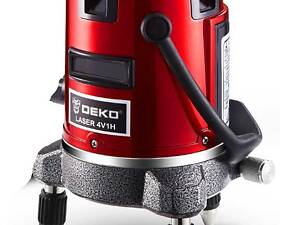 Лазерний рівень нівелір DEKO 5 ліній 6 точок Червоні лінії (GDJ237DJV)