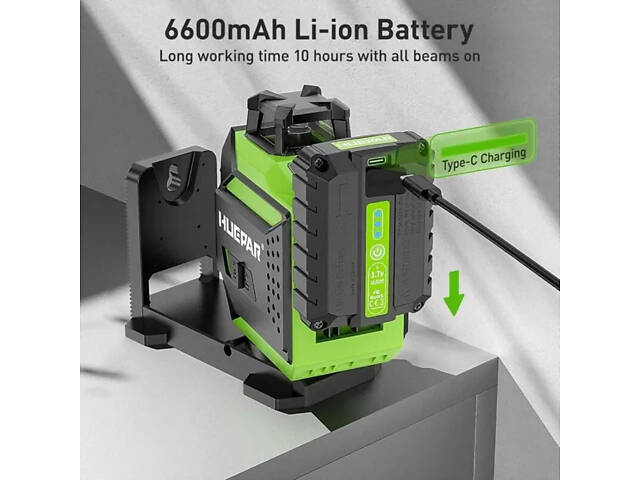 Лазерний рівень нівелір Huepar 703CG 3D Premium 6600мАh Зелений промінь (2861409704) - Фото 3