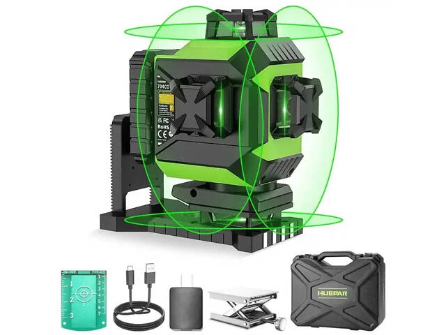 Лазерний рівень нівелір Huepar 704CG 4D Premium 6600мАh (2861391451) - Фото 4