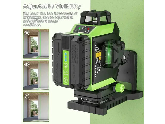 Лазерний рівень нівелір Huepar 704CG 4D Premium 6600мАh (2861391451) - Фото 8