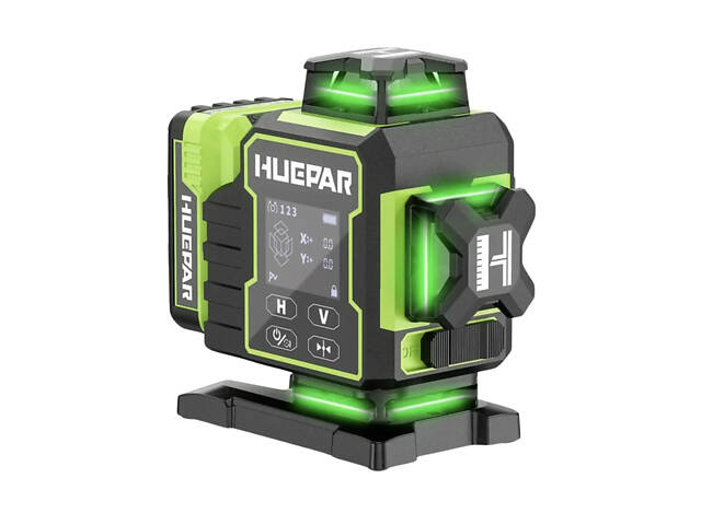 Лазерний рівень нівелір Huepar W04CG Premium 4D 16 ліній з приймачем Huepar LR5RG (2860611358) - Фото 2