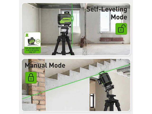 Лазерний рівень нівелір Huepar Z04CG 4D 16 ліній Bluetooth LCD (2861377903) - Фото 4