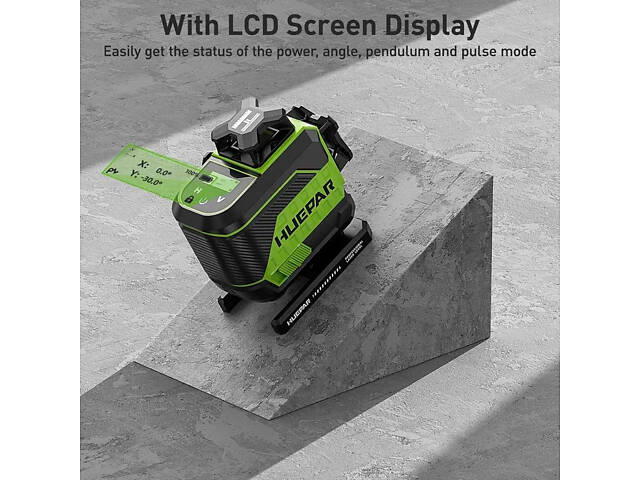 Лазерний рівень нівелір Huepar Z04CG 4D 16 ліній Bluetooth LCD (2861377903) - Фото 7