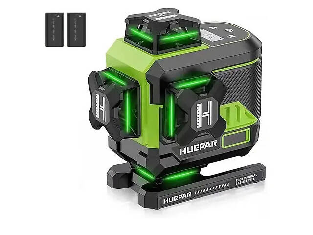 Лазерний рівень нівелір Huepar Z04CG 4D 16 ліній Bluetooth LCD 2 акумулятори (2861386000) - Фото 1