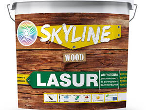 Лазурь декоративно-защитная для обработки дерева SkyLine LASUR Wood Тик 5л