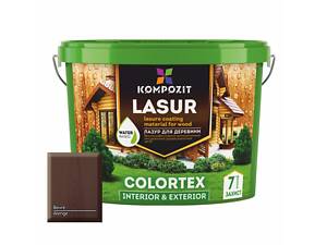 Лазур для деревини COLORTEX, 0,9 л, Напівглянцевий, Венге