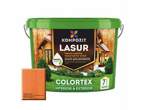 Лазурь для дерева COLORTEX, 0,9 л, Полуглянцевая, Махагон