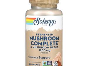 Лікувальні гриби, суміш, Mushroom Complete, Solaray, органік, ферментовані, 600 мг, 60 вегетаріанських капсул