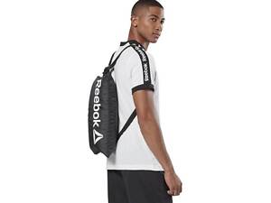Легкая спортивная сумка-рюкзак, торба Reebok Gymsack 2.0 черный.