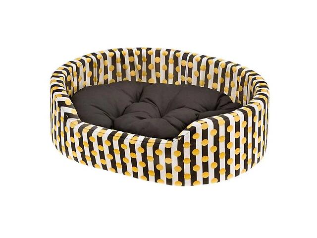 Лежак - ліжко для собак і кошек Ferplast Dandy C (Ферпласт Денди С) 80 x 55 x h 20 cm - DANDY C 80, Чорний з білим. - Фото 1