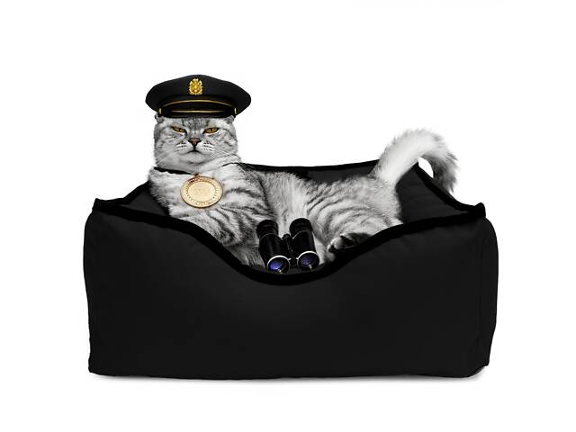 Лежак для кота EGO Bosyak Waterproof XS 50х45х20 см Черный - Фото 2