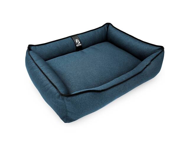 Лежак для собак і котів EGO Bosyak Рогожка M 75x65 Синій (місце для сну для собак і котиків) - Фото 1