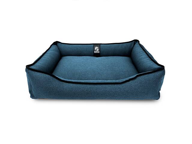 Лежак для собак і котів EGO Bosyak Рогожка M 75x65 Синій (місце для сну для собак і котиків) - Фото 2
