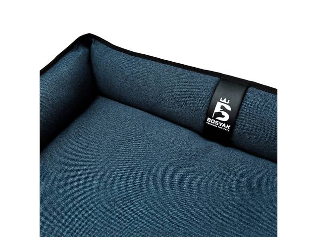 Лежак для собак і котів EGO Bosyak Рогожка M 75x65 Синій (місце для сну для собак і котиків) - Фото 6