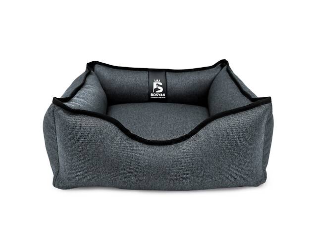 Лежак для собак и котов EGO Bosyak Рогожка XS 50x45 Серый (спальное место для собак и кошек) - Фото 2