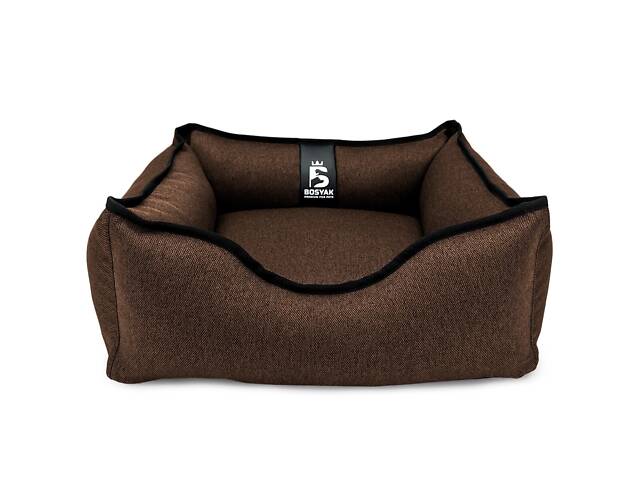 Лежак для собак и котов EGO Bosyak Рогожка XS 50x45 Коричневый (спальное место для собак и кошек) - Фото 2