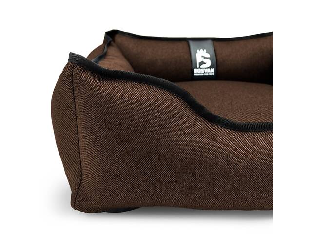 Лежак для собак и котов EGO Bosyak Рогожка XS 50x45 Коричневый (спальное место для собак и кошек) - Фото 5