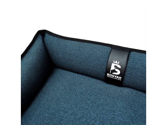 Лежак для собак и котов EGO Bosyak Рогожка S 65x55 Синий (спальное место для собак и кошек) - Фото 5