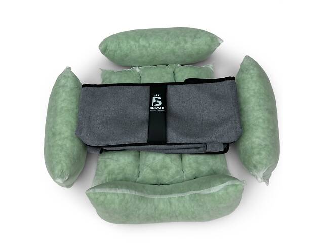 Лежак для собак и котов EGO Bosyak Рогожка XS 50x45 Серый (спальное место для собак и кошек) - Фото 10