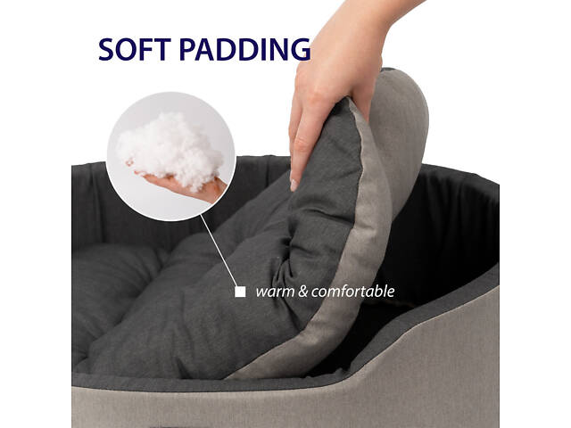 Лежак - ліжко для собак і кошек Ferplast Dandy C Colour (Ферпласт Денди С Колор) 95 x 60 x h 23 cm - 95, Коричневий - Фото 6